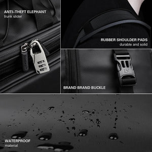 Sacoche de vélo 3 en 1 100% imperméable sur porte - bagage arrière de vélo extensible 11 - 30 L "Rhinowalk - RK6100" - Planète Rando