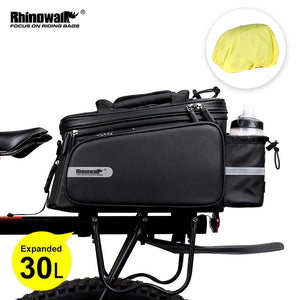 Sacoche de vélo 3 en 1 100% imperméable sur porte - bagage arrière de vélo extensible 11 - 30 L "Rhinowalk - RK6100" - Planète Rando