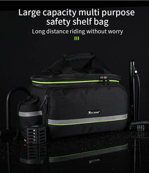Sacoche de vélo 3 en 1 étanche sur porte - bagages avec pochette latérales 20/35L "WEST BIKING - YP0707250" - Planète Rando