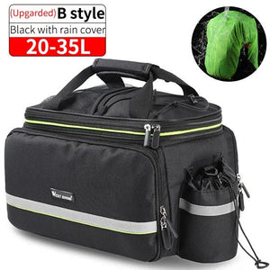 Sacoche de vélo 3 en 1 étanche sur porte - bagages avec pochette latérales 20/35L "WEST BIKING - YP0707250" - Planète Rando