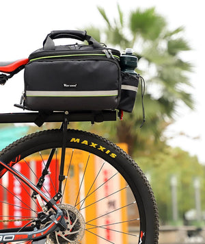 Sacoche de vélo 3 en 1 étanche sur porte - bagages avec pochette latérales 20/35L "WEST BIKING - YP0707250" - Planète Rando