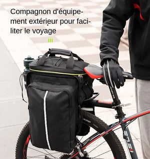 Sacoche de vélo 3 en 1 étanche sur porte - bagages avec pochette latérales 20/35L "WEST BIKING - YP0707250" - Planète Rando