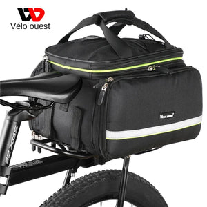 Sacoche de vélo 3 en 1 étanche sur porte - bagages avec pochette latérales 20/35L "WEST BIKING - YP0707250" - Planète Rando