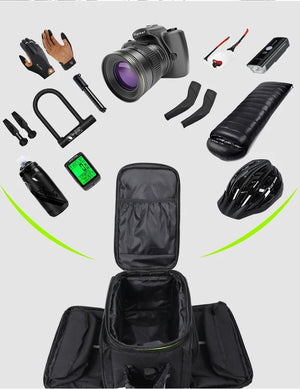 Sacoche de vélo 3 en 1 étanche sur porte - bagages avec pochette latérales 20/35L "WEST BIKING - YP0707250" - Planète Rando