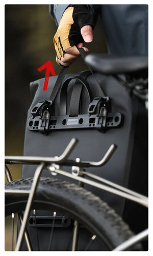 Sacoche de vélo de 6L à 25L sur porte - bagage 100% imperméable "Rhinowalk - Traveler series" - Planète Rando