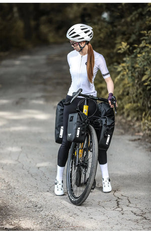 Sacoche de vélo de 6L à 25L sur porte - bagage 100% imperméable "Rhinowalk - Traveler series" - Planète Rando