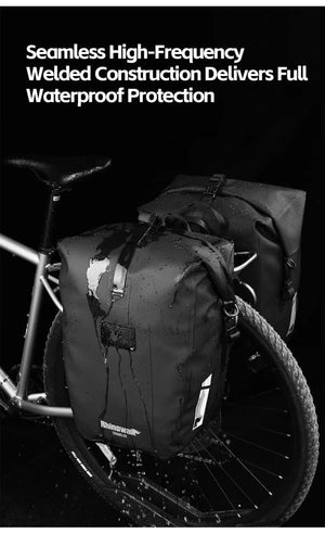 Sacoche de vélo de 6L à 25L sur porte - bagage 100% imperméable "Rhinowalk - Traveler series" - Planète Rando