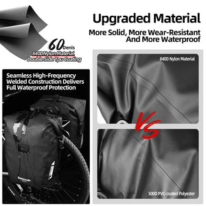 Sacoche de vélo de 6L à 25L sur porte - bagage 100% imperméable "Rhinowalk - Traveler series" - Planète Rando