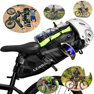 Sacoche de vélo étanche 13L avec stabilisateur pour VTT/ VTC, Gravel "NEWBOLER - PAC040" - Planète Rando