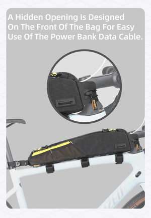 Sacoche de vélo étanche 2,1L pour cadre avant de vélo, gravel et VTT "Rhinowalk - Wilderness BHD0015" - Planète Rando