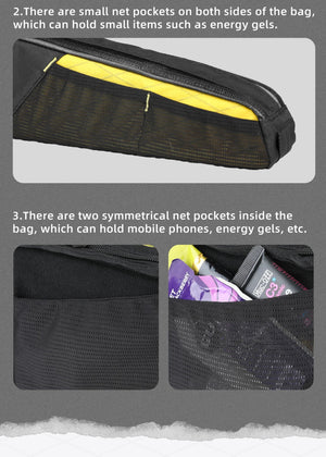 Sacoche de vélo étanche 2,1L pour cadre avant de vélo, gravel et VTT "Rhinowalk - Wilderness BHD0015" - Planète Rando