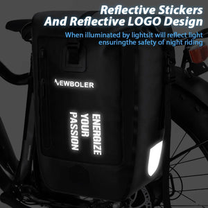 Sacoche de vélo étanche sur porte - bagage arrière de vélo 27L "NEWBOLER - BAG008" - Planète Rando