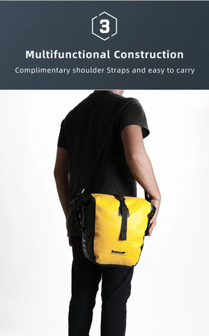 Sacoche de vélo étanche sur porte - bagage avant ou arrière 20L "Rhinowalk - RK19663" - Planète Rando