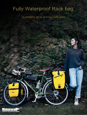 Sacoche de vélo étanche sur porte - bagage avant ou arrière 20L "Rhinowalk - RK19663" - Planète Rando