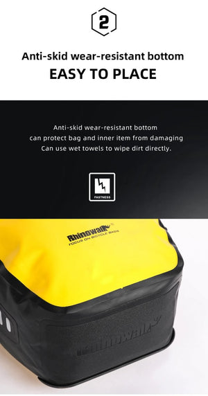 Sacoche de vélo étanche sur porte - bagage avant ou arrière 20L "Rhinowalk - RK19663" - Planète Rando