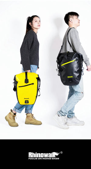 Sacoche de vélo étanche sur porte - bagages arrière 27L "Rhinowalk - RK19662" - Planète Rando