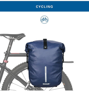 Sacoche de vélo étanche sur porte - bagages arrière "Rhinowalk - X21669 27L" - Planète Rando