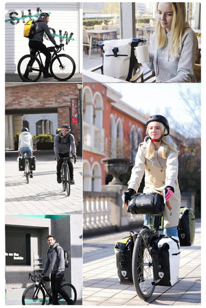 Sacoche de vélo étanche sur porte - bagages arrière "Rhinowalk - X21669 27L" - Planète Rando