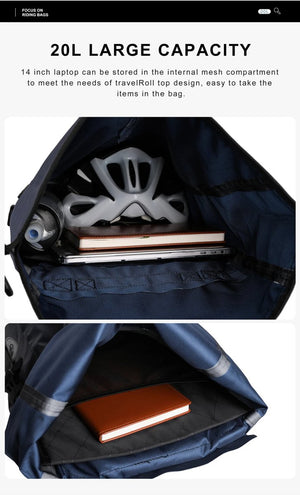 Sacoche de vélo étanche sur porte - bagages arrière "Rhinowalk - X21669 27L" - Planète Rando