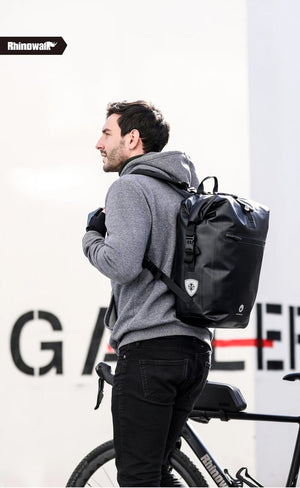 Sacoche de vélo étanche sur porte - bagages arrière "Rhinowalk - X21669 27L" - Planète Rando
