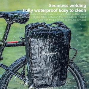 Sacoche de vélo imperméable pour porte - bagages arrière de vélo 25L "West - Biking - YP0707377" - Planète Rando