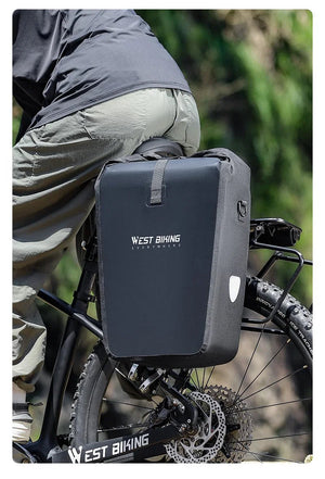 Sacoche de vélo imperméable pour porte - bagages arrière de vélo 25L "West - Biking - YP0707377" - Planète Rando