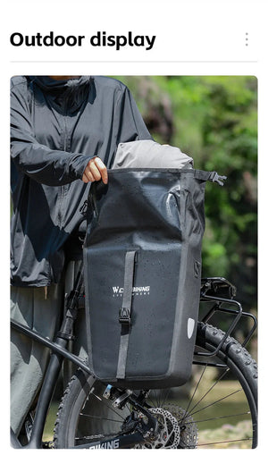 Sacoche de vélo imperméable pour porte - bagages arrière de vélo 25L "West - Biking - YP0707377" - Planète Rando