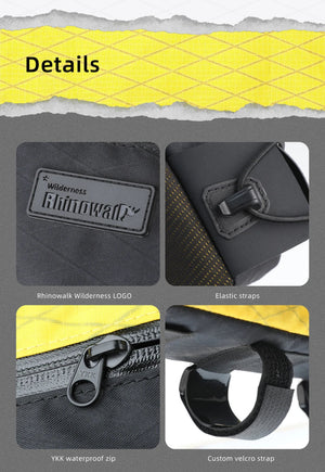 Sacoche de vélo imperméable pour VTT et vélo de route avec sangle de fixation pour téléphone "Rhinowalk - Wilderness BHD0014" - Planète Rando