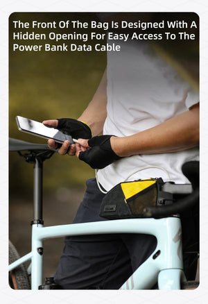 Sacoche de vélo imperméable pour VTT et vélo de route avec sangle de fixation pour téléphone "Rhinowalk - Wilderness BHD0014" - Planète Rando