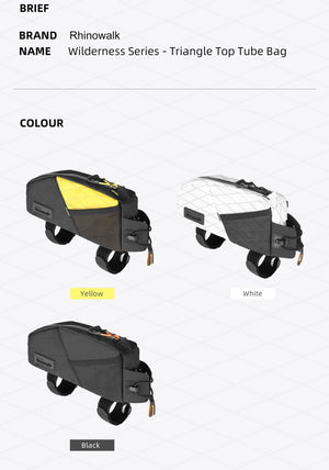 Sacoche de vélo imperméable pour VTT et vélo de route avec sangle de fixation pour téléphone "Rhinowalk - Wilderness BHD0014" - Planète Rando