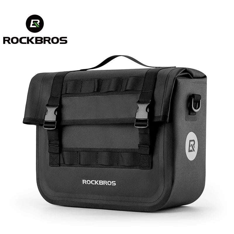 Sacoche de vélo multifonctionnelle 100% imperméable sur porte - bagage 15L "ROCKBROS - AS127" - Planète Rando