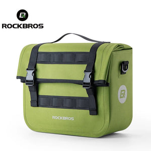 Sacoche de vélo multifonctionnelle 100% imperméable sur porte - bagage 15L "ROCKBROS - AS127" - Planète Rando