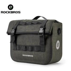 Sacoche de vélo multifonctionnelle 100% imperméable sur porte - bagage 15L "ROCKBROS - AS127" - Planète Rando