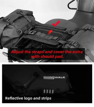 Sacoche latérale de selle pour moto, imperméable de 18L à 48L "Rhinowalk - MT14 series" - Planète Rando