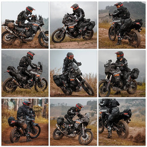 Sacoche latérale de selle pour moto, imperméable de 18L à 48L "Rhinowalk - MT14 series" - Planète Rando