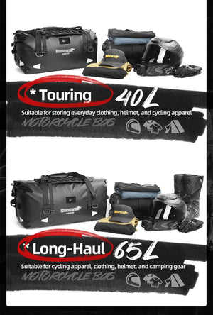 Sacoche latérale étanche de selle / porte - bagage 20L/40L/65L "Rhinowalk - "Warrior" - Planète Rando