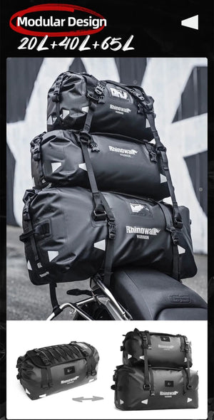 Sacoche latérale étanche de selle / porte - bagage 20L/40L/65L "Rhinowalk - "Warrior" - Planète Rando