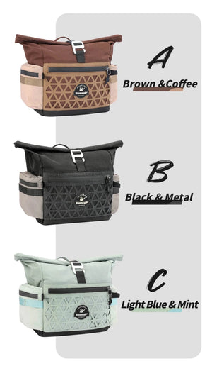 Sacoche / panier de guidon à fixation rapide avec housse de pluie 6,5L "Rhinowalk - Cosmopolis BCT0208" - Planète Rando