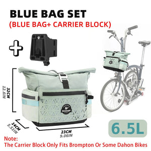 Sacoche / panier de guidon à fixation rapide avec housse de pluie 6,5L "Rhinowalk - Cosmopolis BCT0208" - Planète Rando