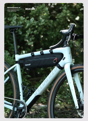 Sacoche triangulaire 100% imperméable pour cadre de vélo, gravel, VTT, route 2,1 L - 2,7 "Rhinowalk - RK2465 series" - Planète Rando