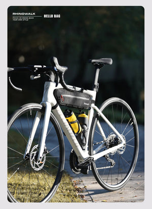 Sacoche triangulaire 100% imperméable pour cadre de vélo, gravel, VTT, route 2,1 L - 2,7 "Rhinowalk - RK2465 series" - Planète Rando