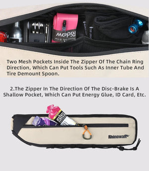 Sacoche triangulaire 100% imperméable pour cadre de vélo, gravel, VTT, route 2,1 L - 2,7 "Rhinowalk - RK2465 series" - Planète Rando