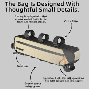 Sacoche triangulaire 100% imperméable pour cadre de vélo, gravel, VTT, route 2,1 L - 2,7 "Rhinowalk - RK2465 series" - Planète Rando