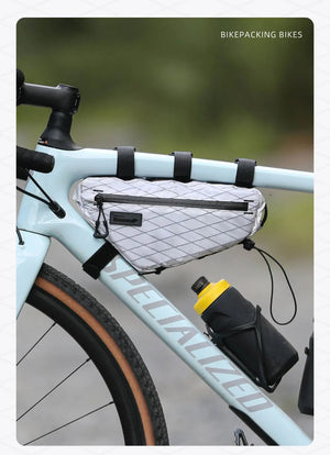 Sacoche triangulaire étanche pour cadre avant de vélo, 1,7L, pour le cyclotourisme et bikepacking "Rhinowalk - Wilderness BHD0016" - Planète Rando