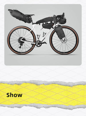 Sacoche triangulaire étanche pour cadre avant de vélo, 1,7L, pour le cyclotourisme et bikepacking "Rhinowalk - Wilderness BHD0016" - Planète Rando