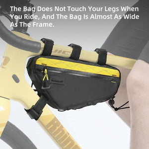 Sacoche triangulaire étanche pour cadre avant de vélo, 1,7L, pour le cyclotourisme et bikepacking "Rhinowalk - Wilderness BHD0016" - Planète Rando