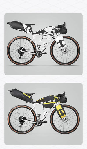 Sacoche triangulaire étanche pour cadre avant de vélo, 1,7L, pour le cyclotourisme et bikepacking "Rhinowalk - Wilderness BHD0016" - Planète Rando