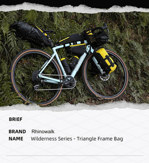Sacoche triangulaire étanche pour cadre avant de vélo, 1,7L, pour le cyclotourisme et bikepacking "Rhinowalk - Wilderness BHD0016" - Planète Rando