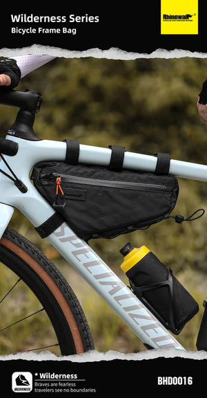 Sacoche triangulaire étanche pour cadre avant de vélo, 1,7L, pour le cyclotourisme et bikepacking "Rhinowalk - Wilderness BHD0016" - Planète Rando