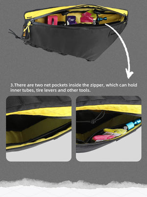 Sacoche triangulaire étanche pour cadre avant de vélo, 1,7L, pour le cyclotourisme et bikepacking "Rhinowalk - Wilderness BHD0016" - Planète Rando